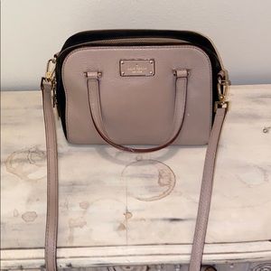 Nude/black mate spade cross body